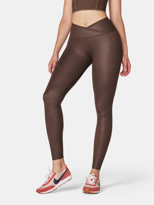 Body Sculpt Faux Leather Leggings (Reversible Wear)